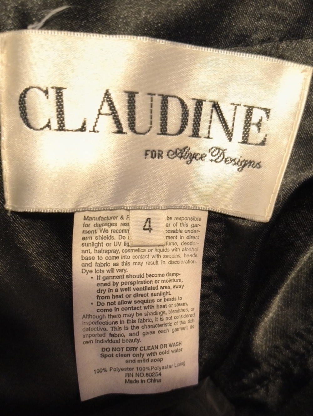 Claudine Strapless Black Gown with Red Beaded Waist - Picture 5 of 6